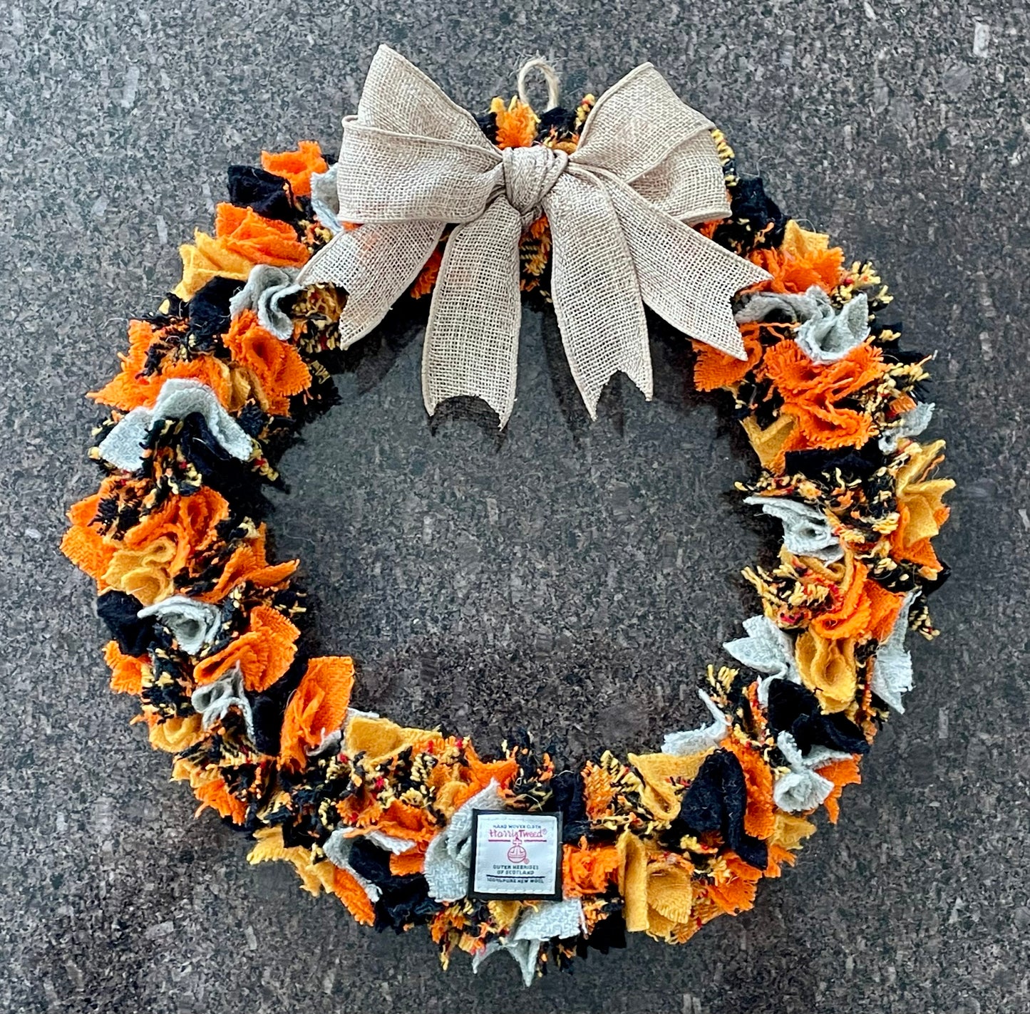 Harris Tweed Fabric Wreath