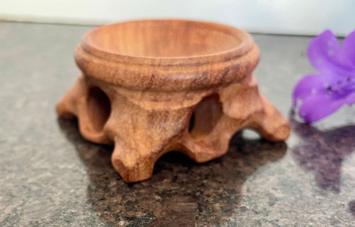 Wooden Crystal Sphere Display Stand (5cm)