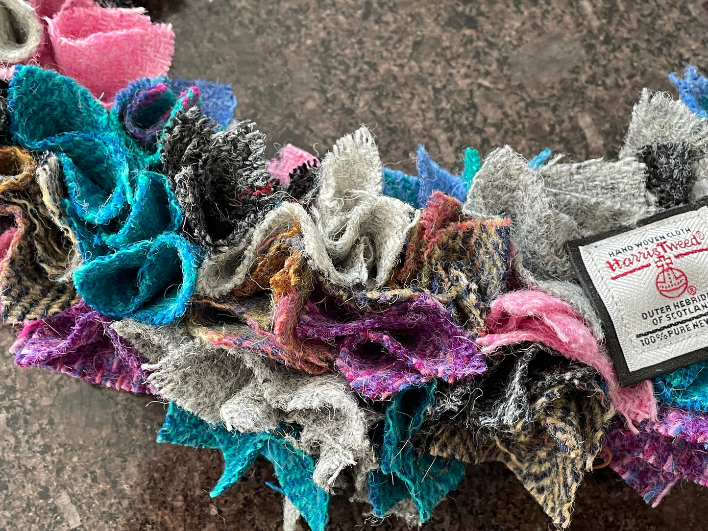 Harris Tweed Fabric Wreath