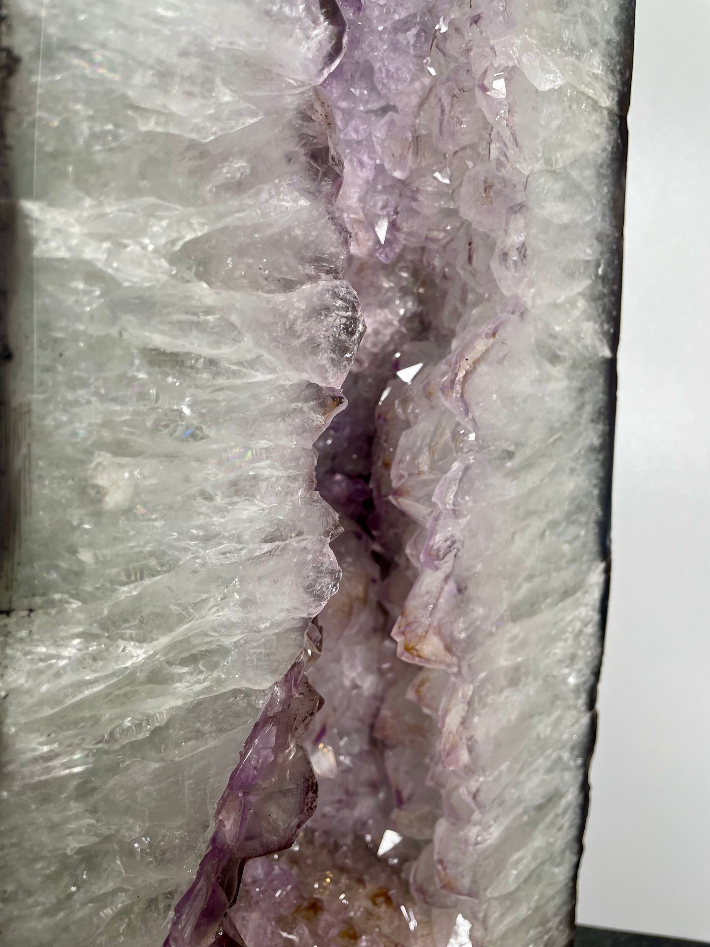 Tall Snowy Amethyst Church Geode (57cm high and 35.2kg)