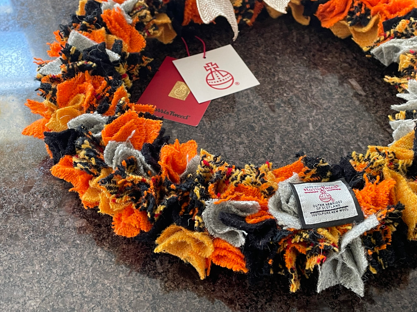 Harris Tweed Fabric Wreath