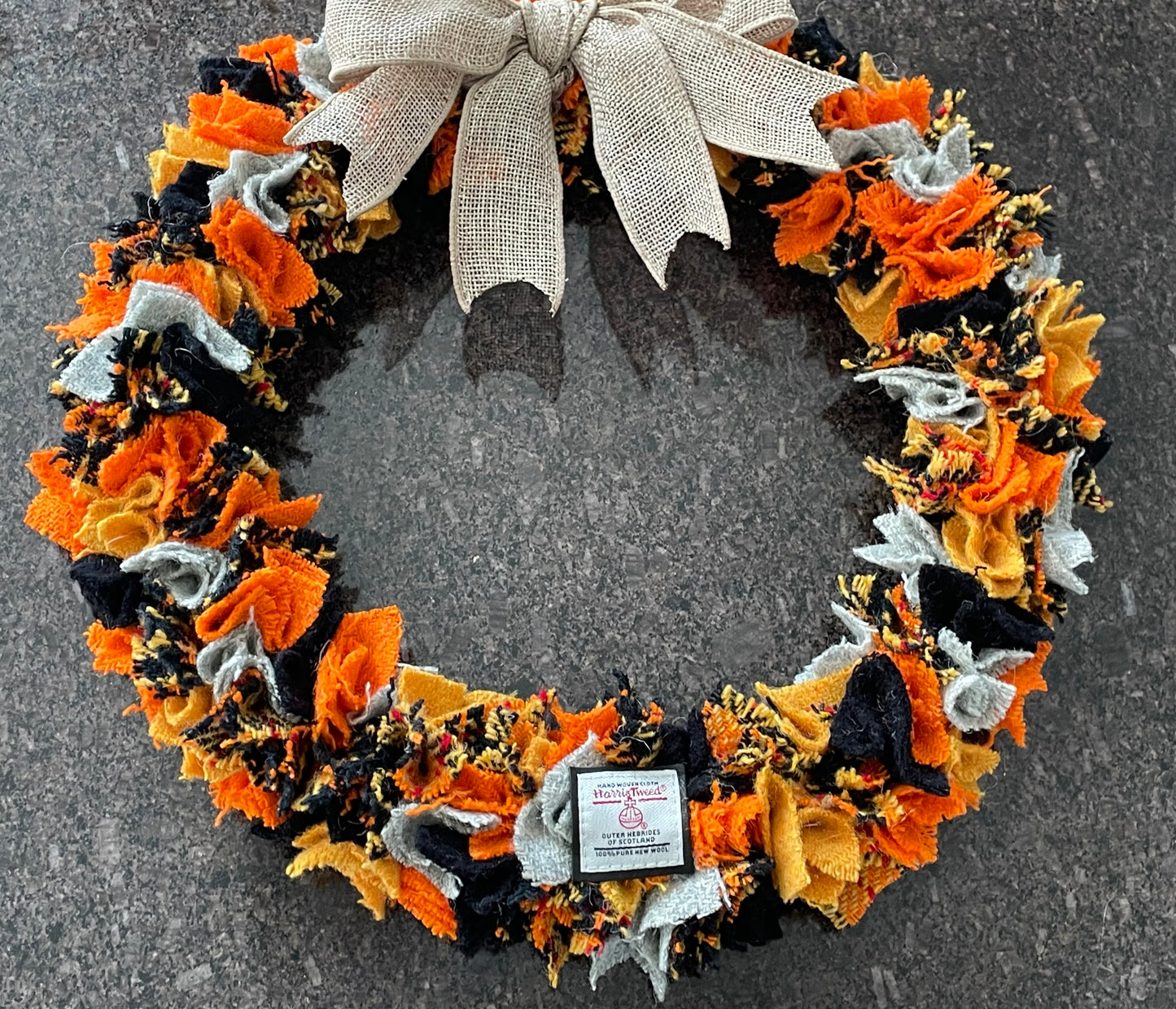 Harris Tweed Fabric Wreath