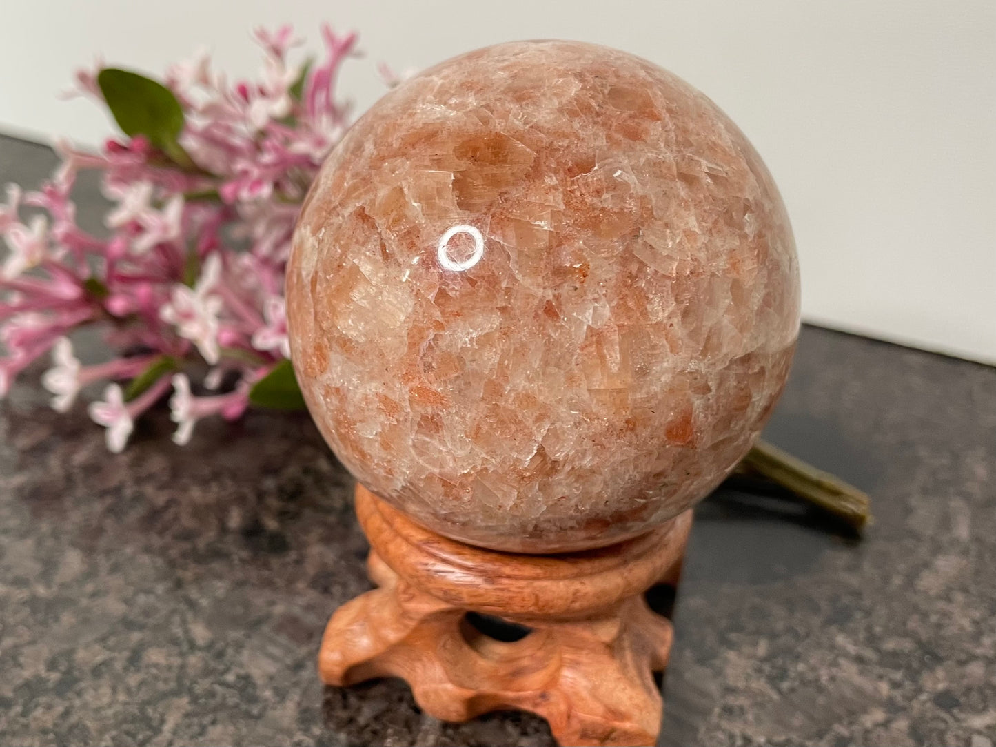 Sunstone sphere - Spiritual healing crystal
