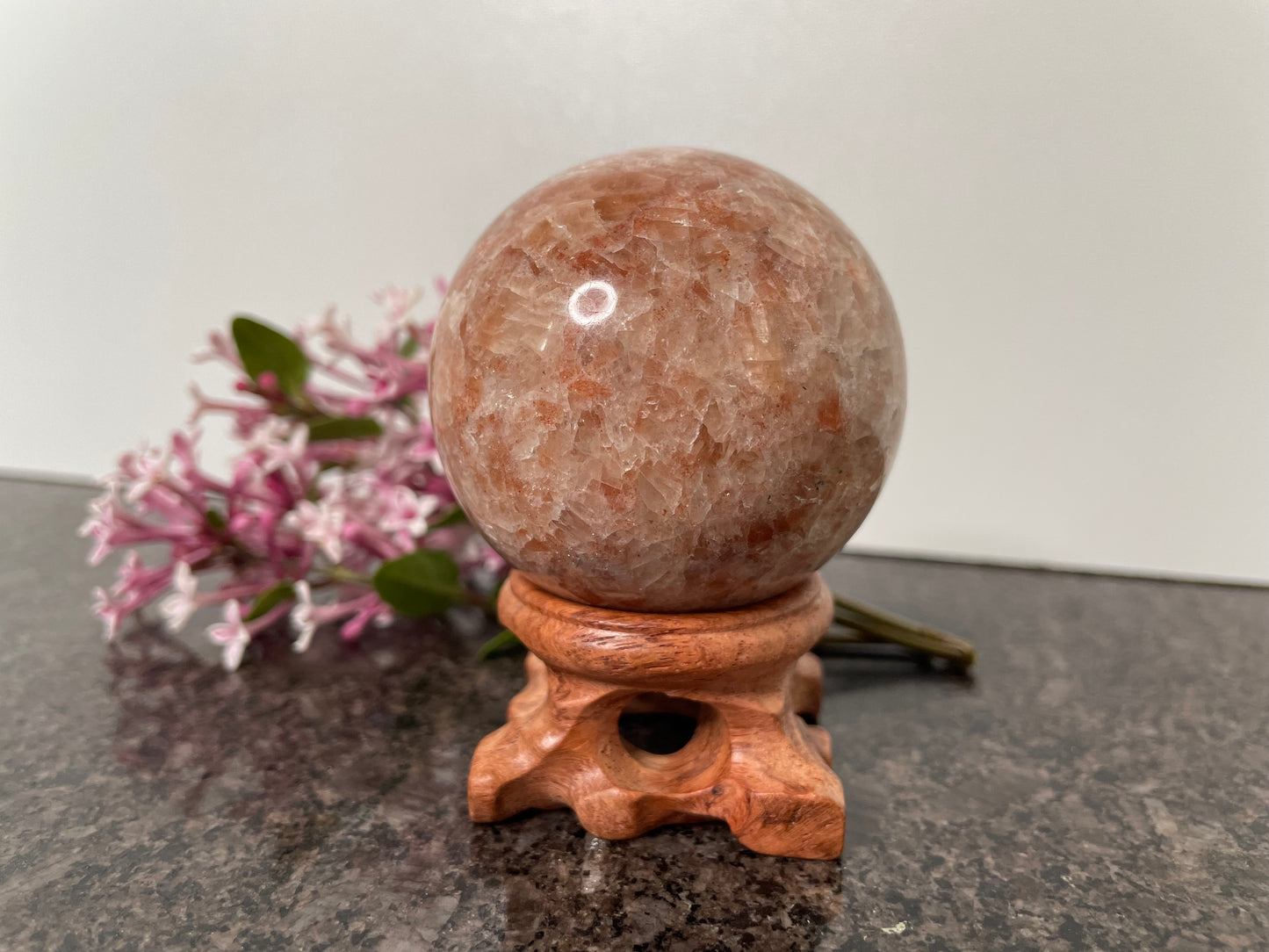 Sunstone sphere - Spiritual healing crystal