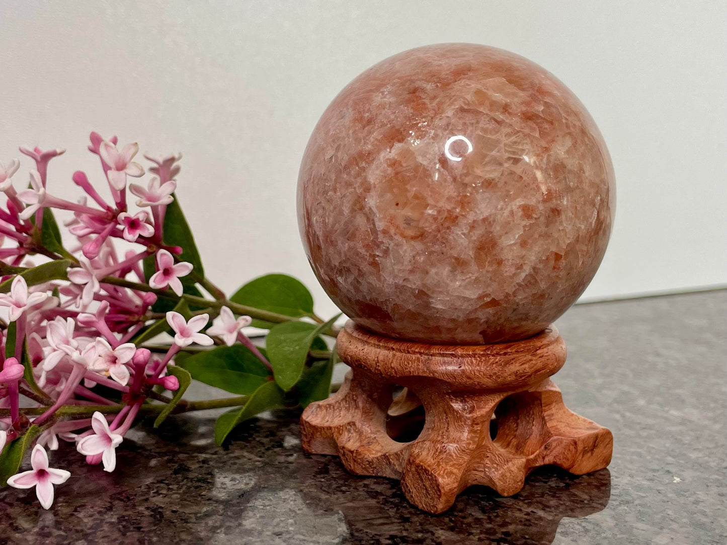 Sunstone sphere - Spiritual healing crystal