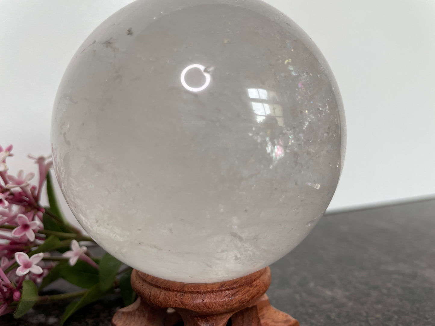 Mesmerising Large Quartz Crystal Sphere - spiritual healing