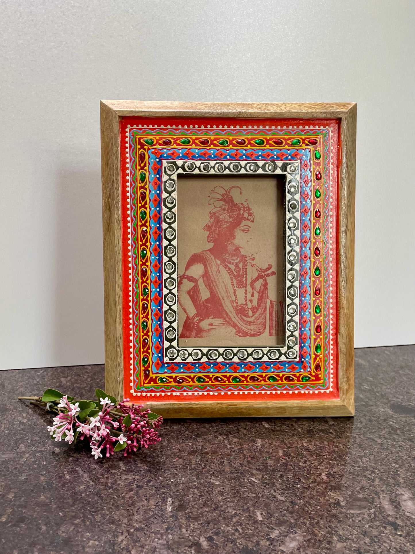 Sankalaka Hand Painted Indian Photo frame - Artisan Home Décor