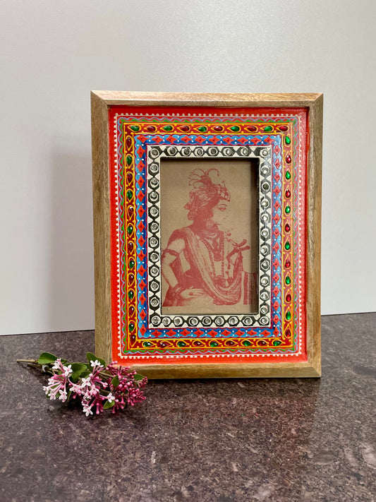 Sankalaka Hand Painted Indian Photo frame - Artisan Home Décor