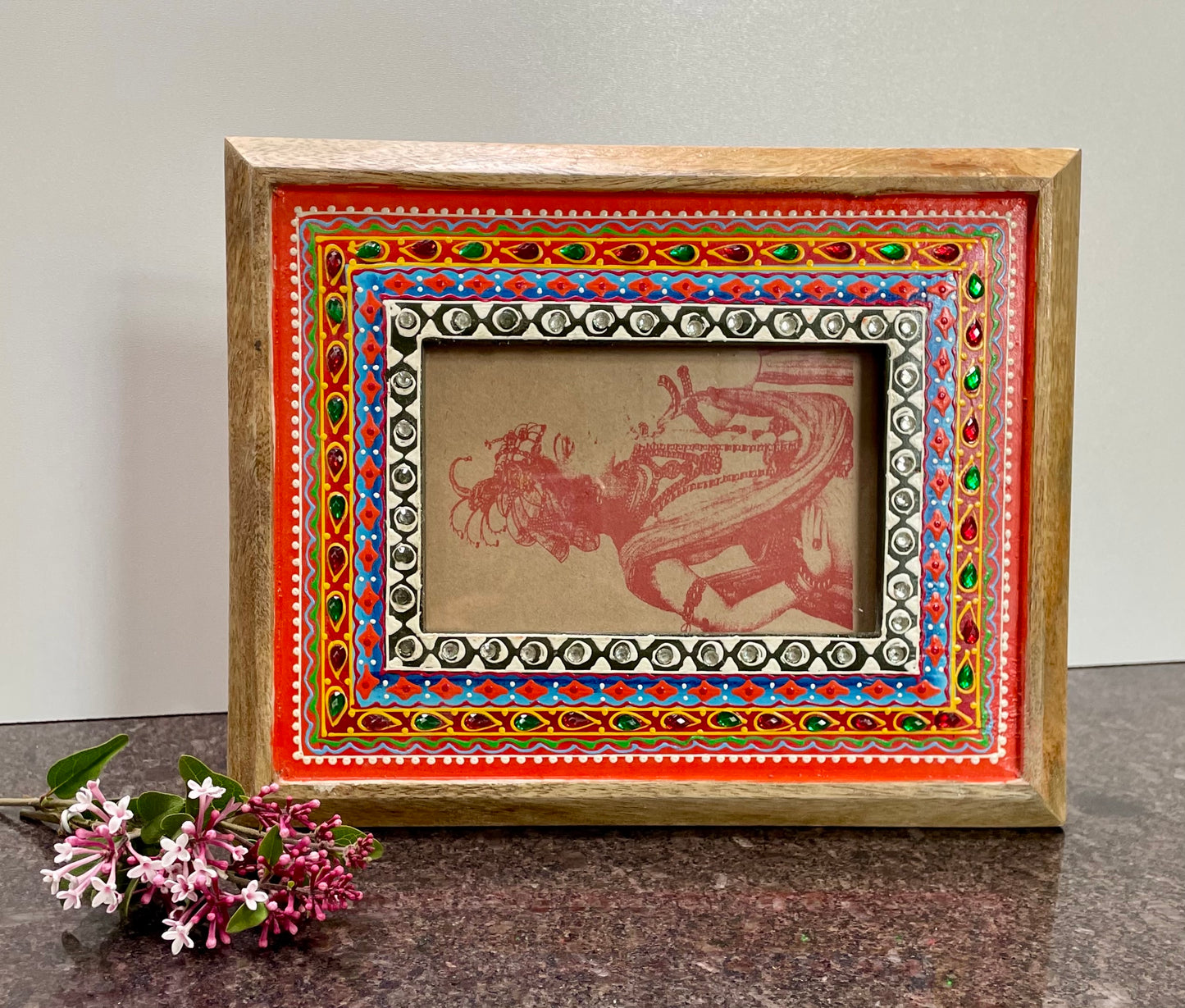 Sankalaka Hand Painted Indian Photo frame - Artisan Home Décor