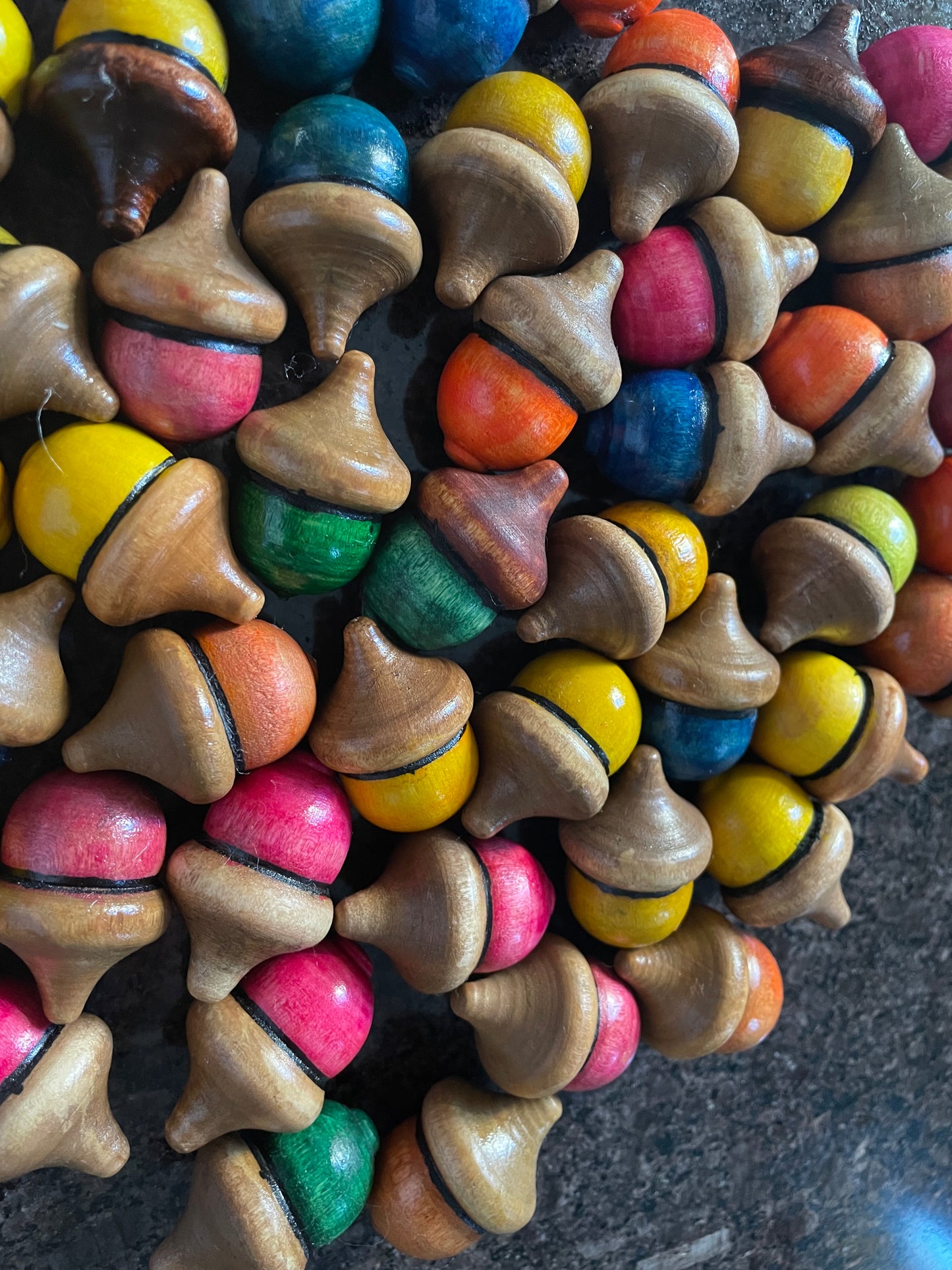 Hand painted Wooden Acorns