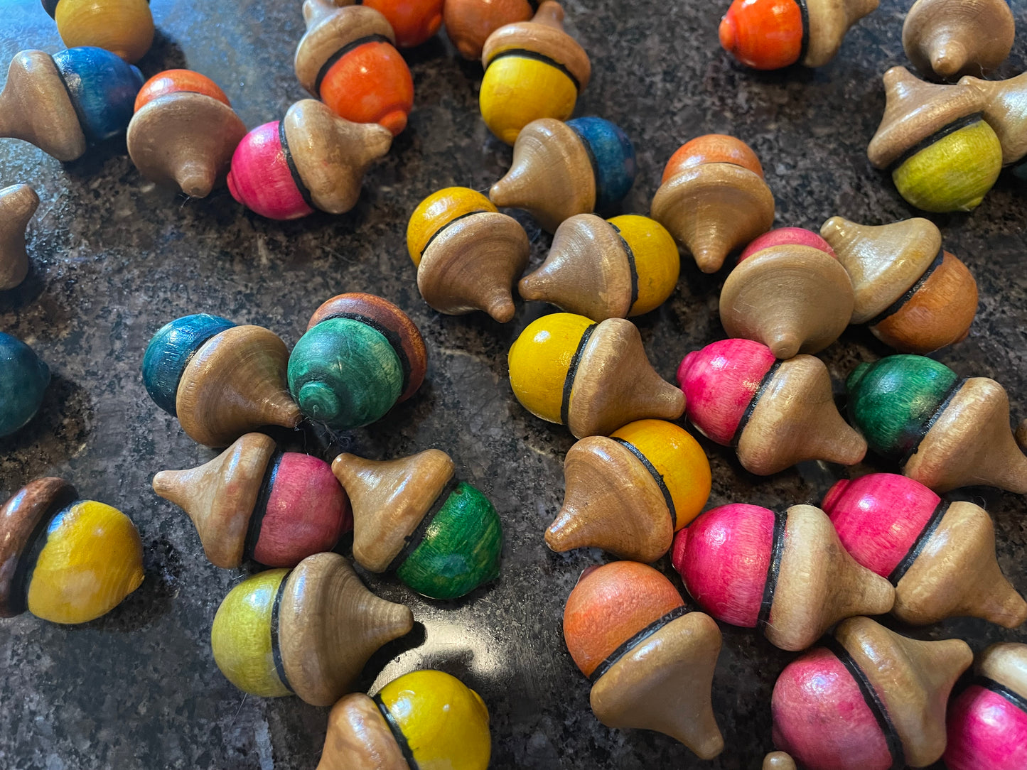 Hand painted Wooden Acorns