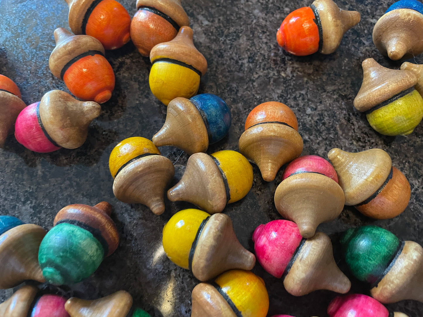 Hand painted Wooden Acorns