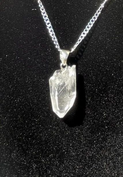 Clear Quartz Point Sterling Silver pendant