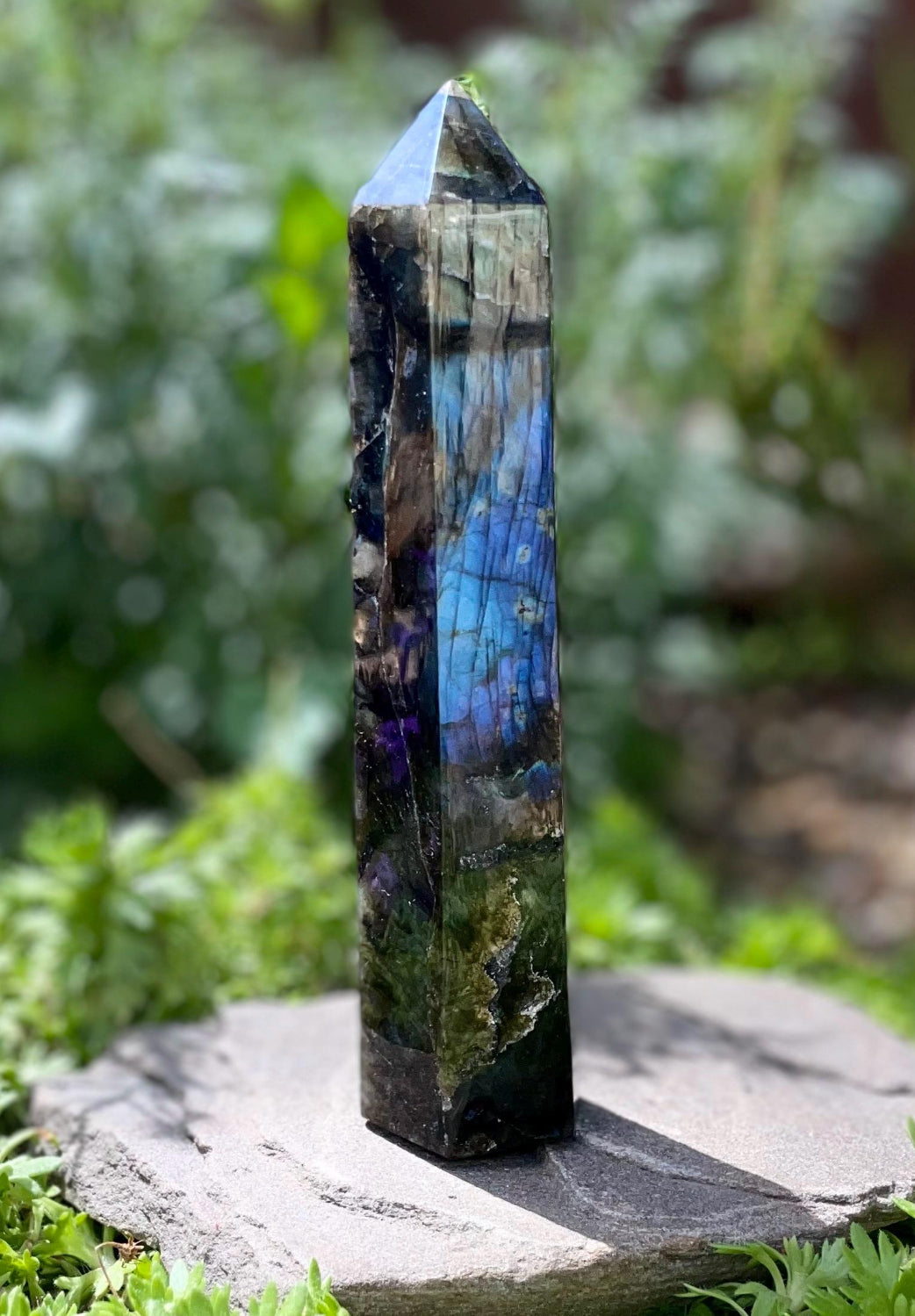 Large Labradorite Point Tower Crystal