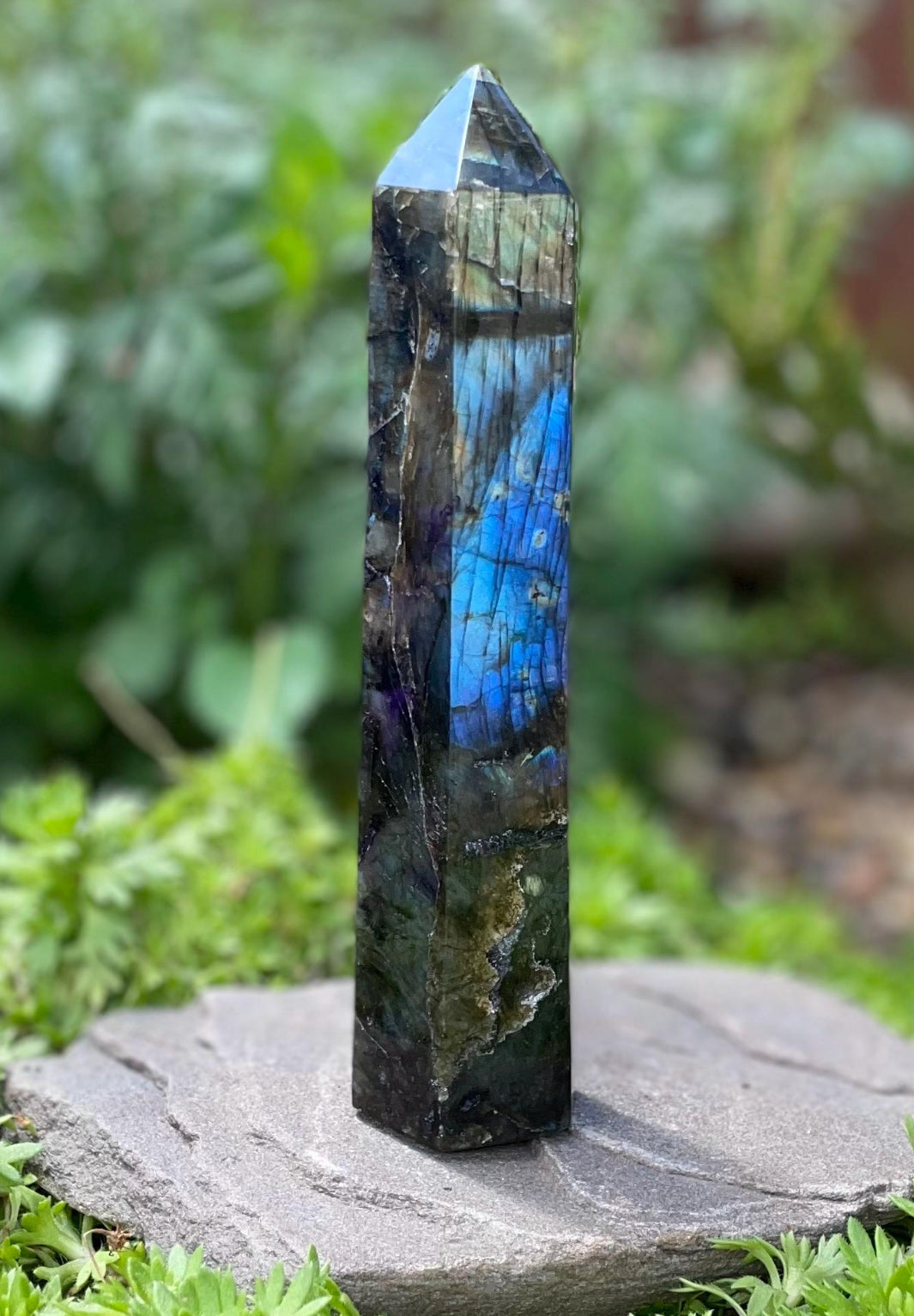 Large Labradorite Point Tower Crystal