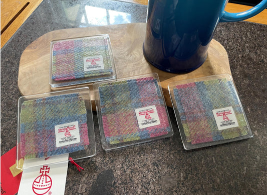 Harris Tweed set of four Coasters