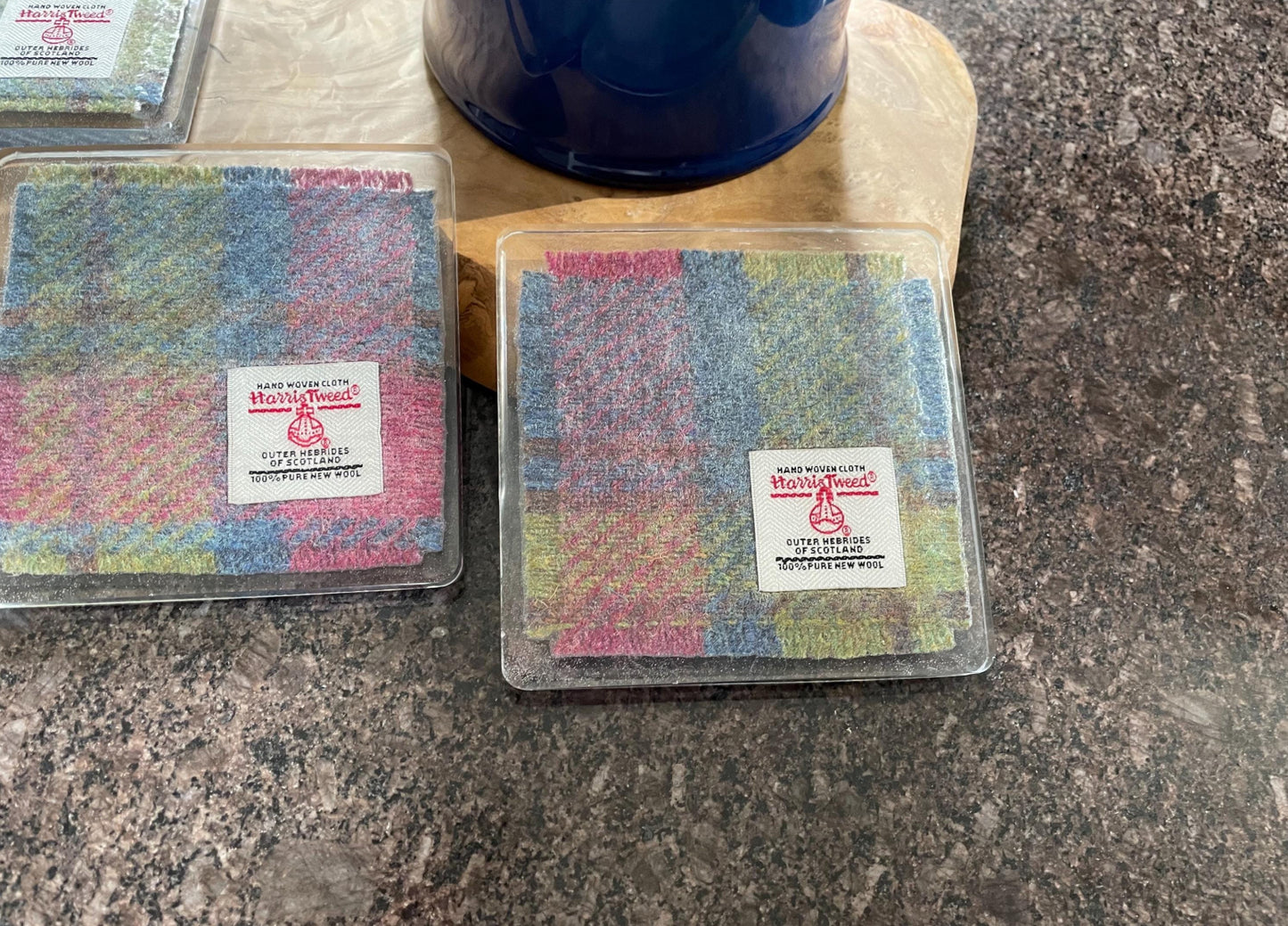 Harris Tweed set of four Coasters