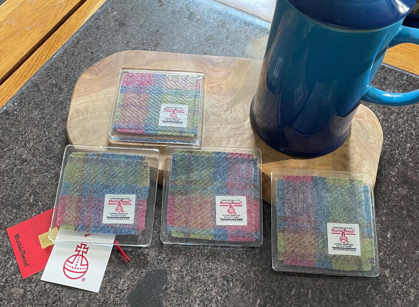 Harris Tweed set of four Coasters