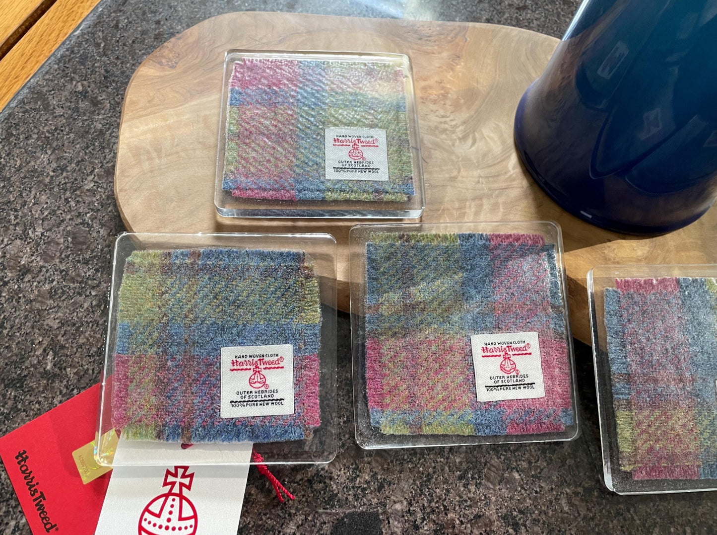 Harris Tweed set of four Coasters