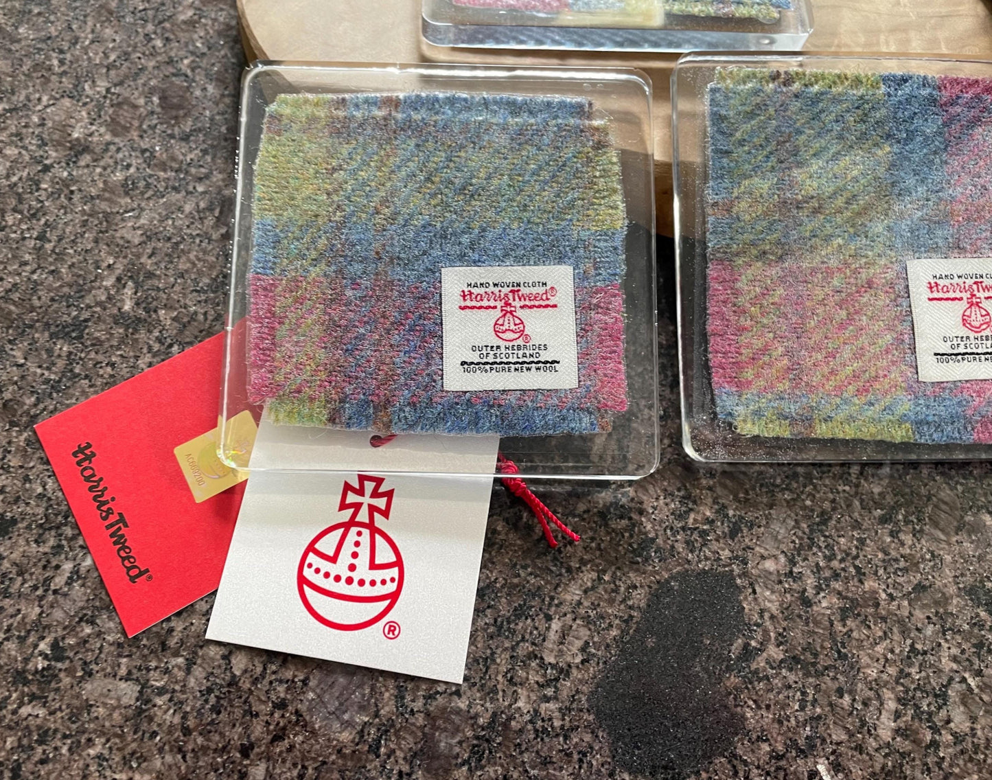 Harris Tweed set of four Coasters