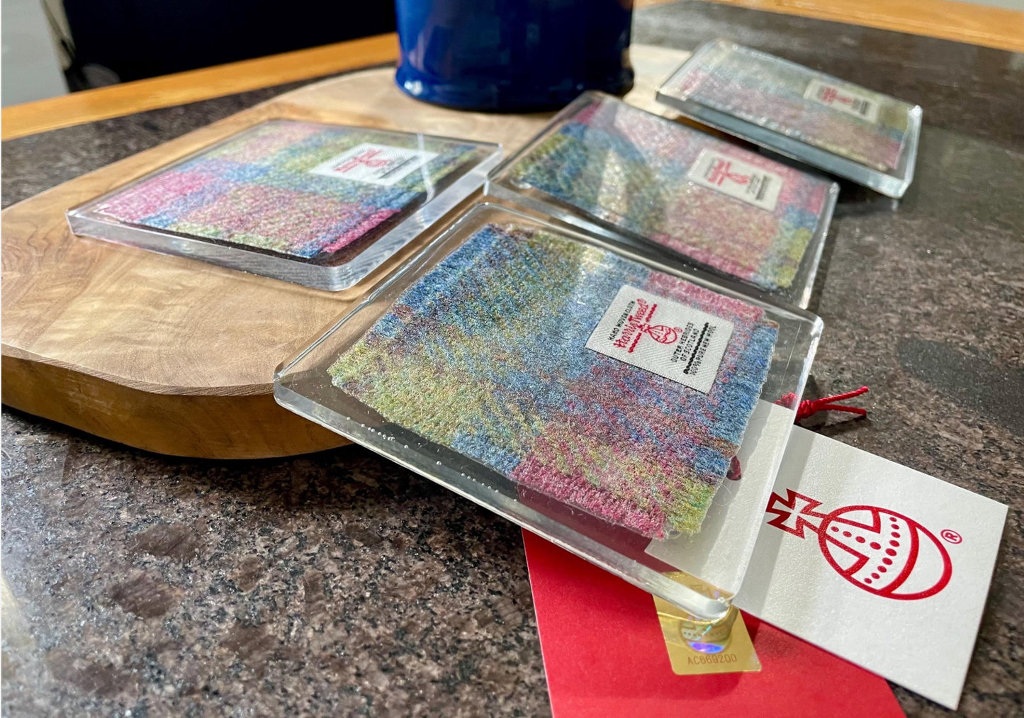 Harris Tweed set of four Coasters