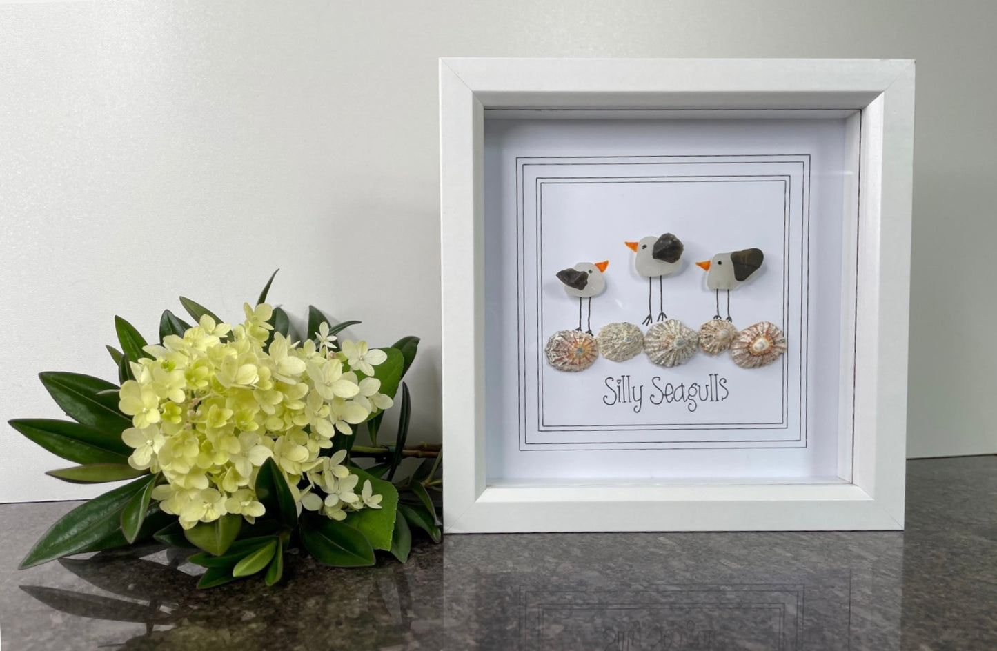 Hand made Sea Glass Wall Art (20cm x 20cm)
