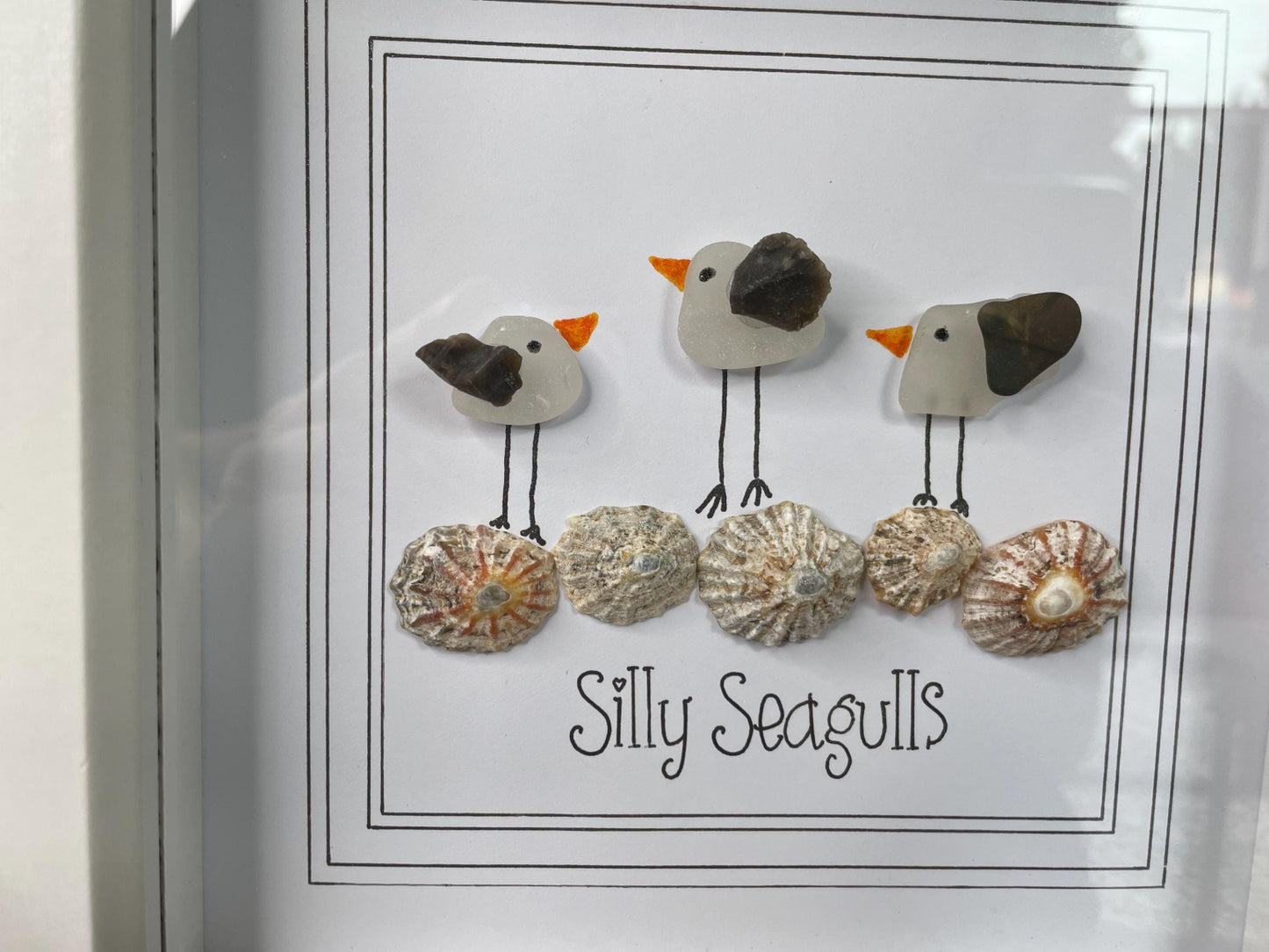 Hand made Sea Glass Wall Art (20cm x 20cm)