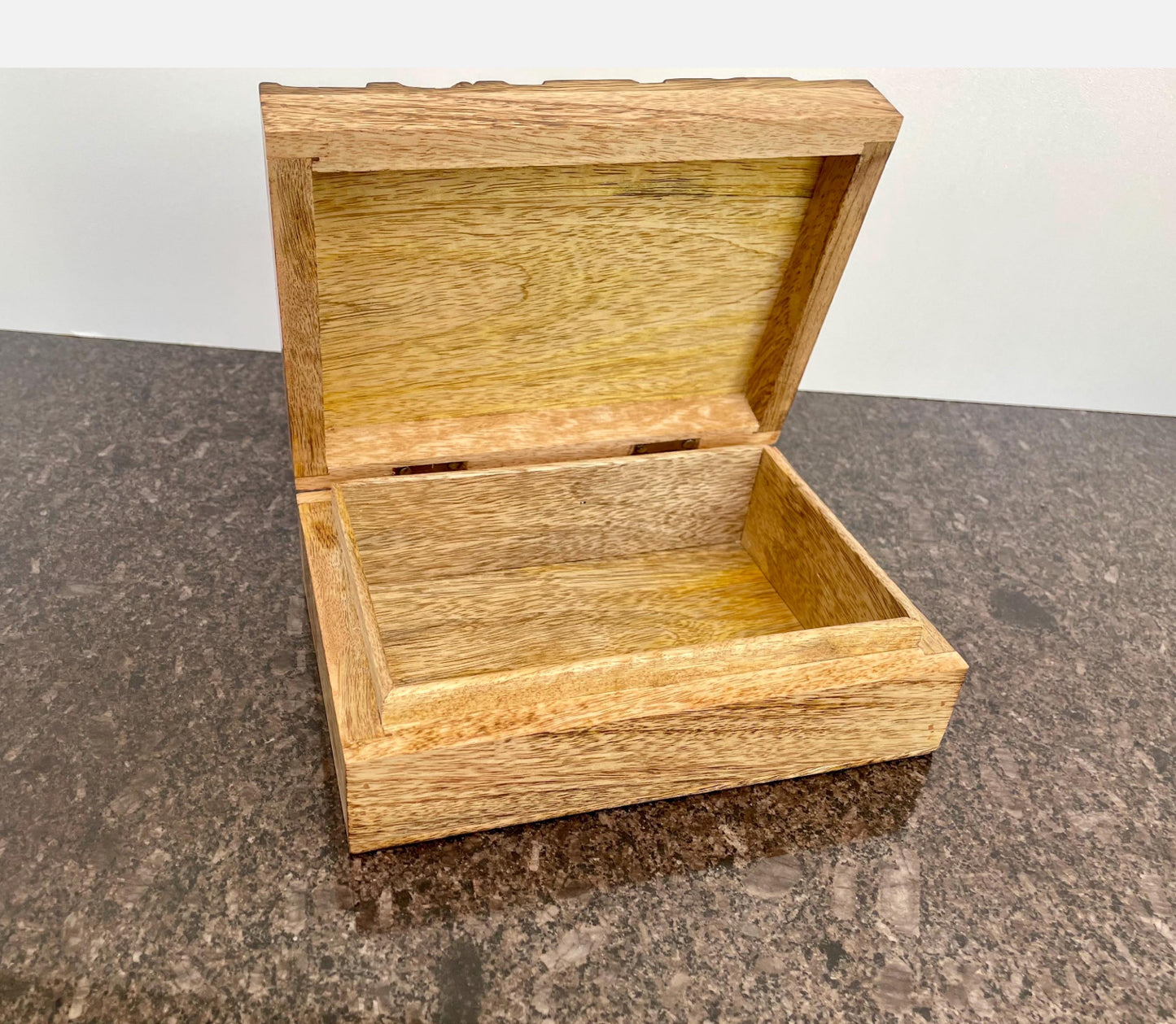 Decorative Solid Mango Wood box / jewellery box - Fair trade