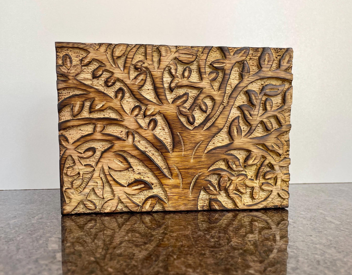 Decorative Solid Mango Wood box / jewellery box - Fair trade