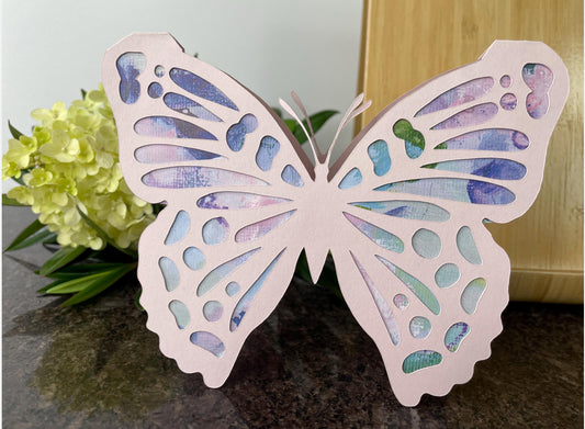 Hand crafted cut out Butterfly Greetings Card