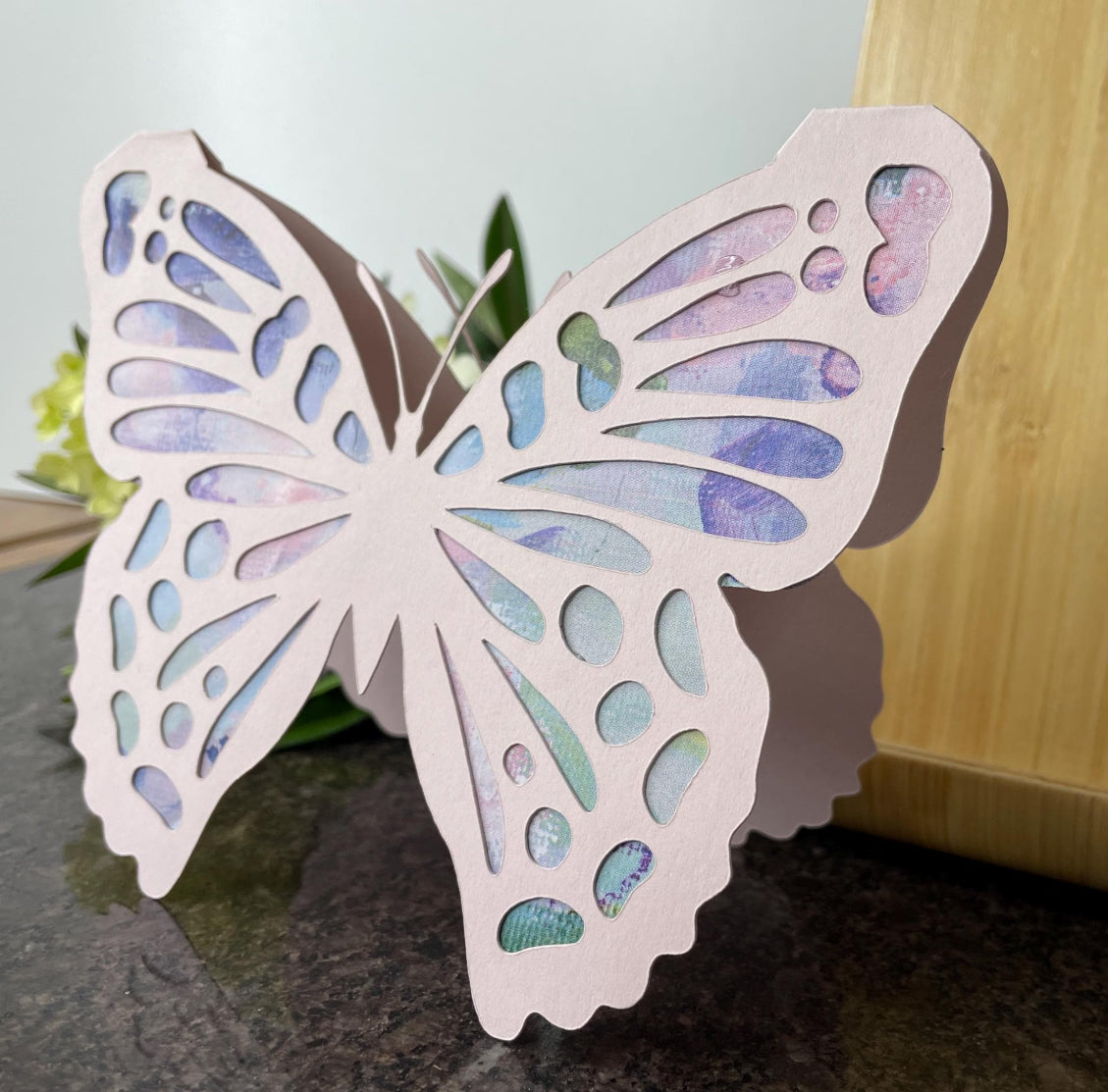 Hand crafted cut out Butterfly Greetings Card