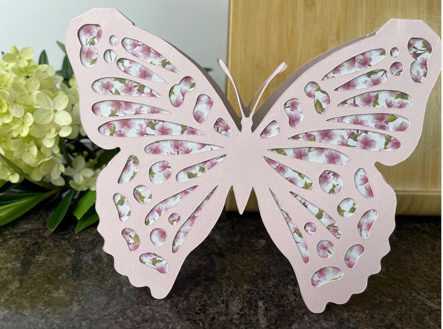 Hand crafted cut out Butterfly Greetings Card