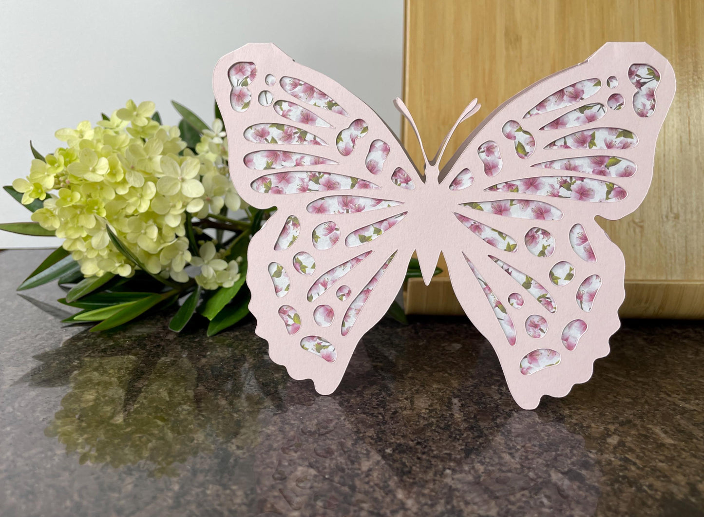 Hand crafted cut out Butterfly Greetings Card