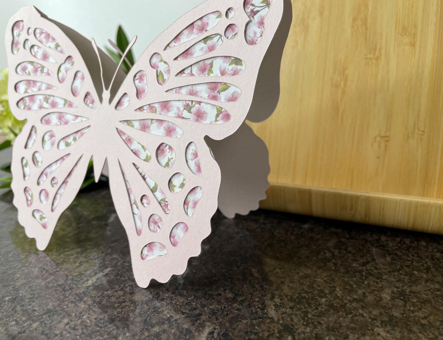 Hand crafted cut out Butterfly Greetings Card