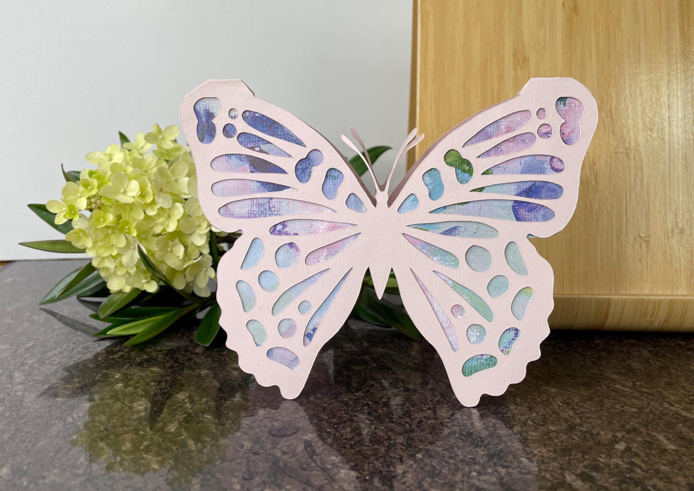Hand crafted cut out Butterfly Greetings Card
