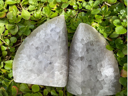 Large Agate / Quartz Crystal Bookends