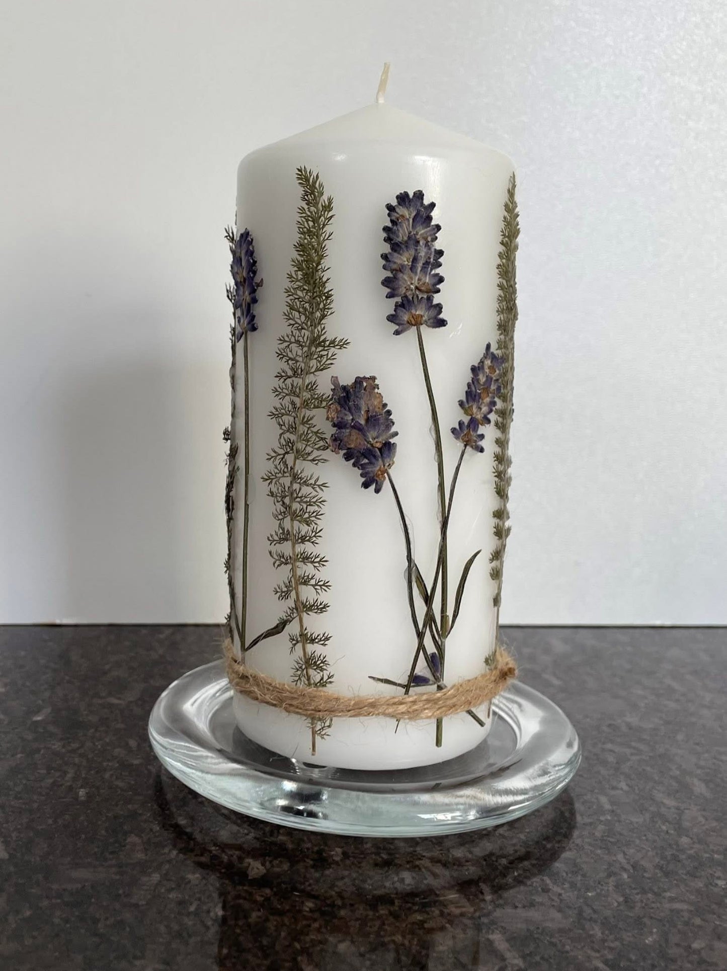 Handmade Dried Lavender Candles (3 sizes)