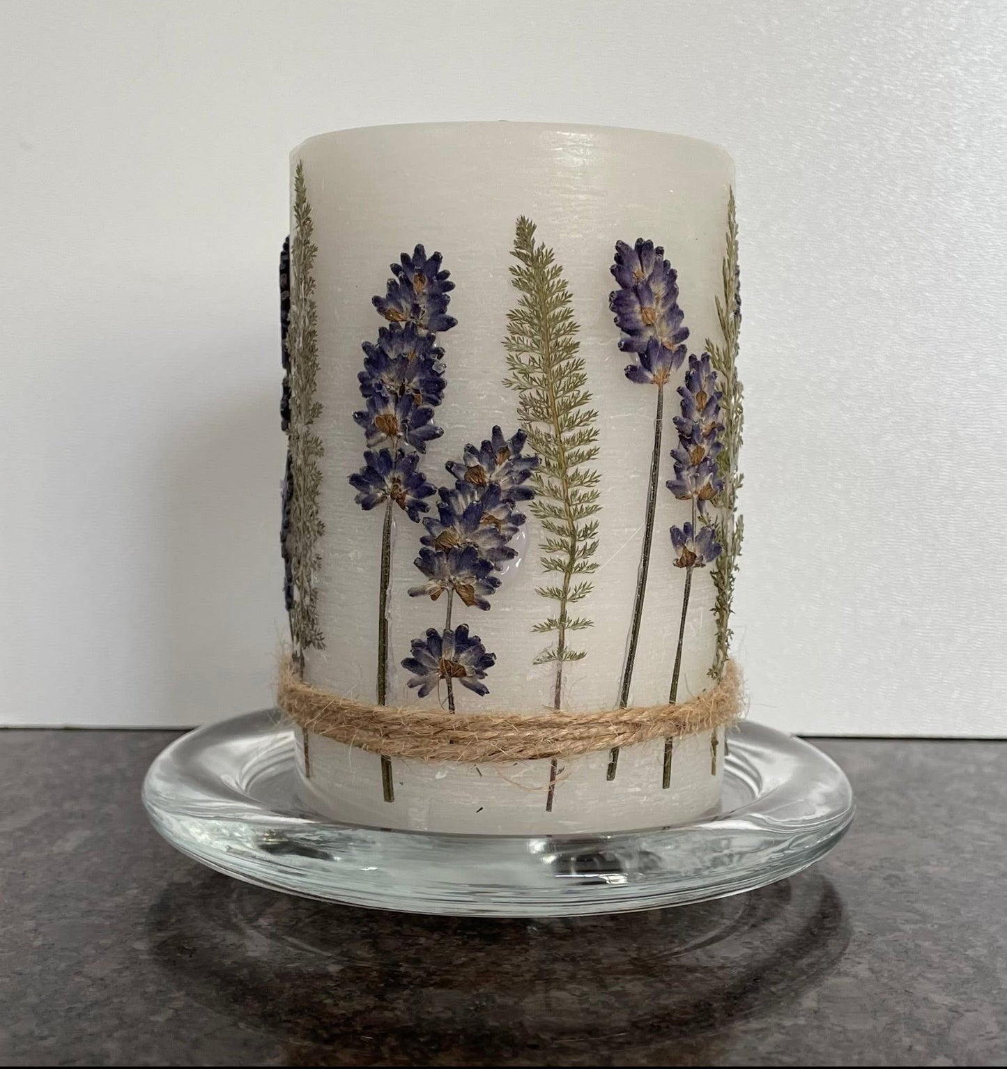 Handmade Dried Lavender Candles (3 sizes)