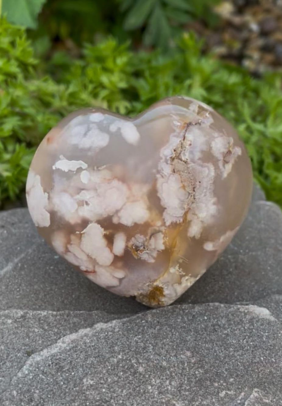Flower Agate Heart
