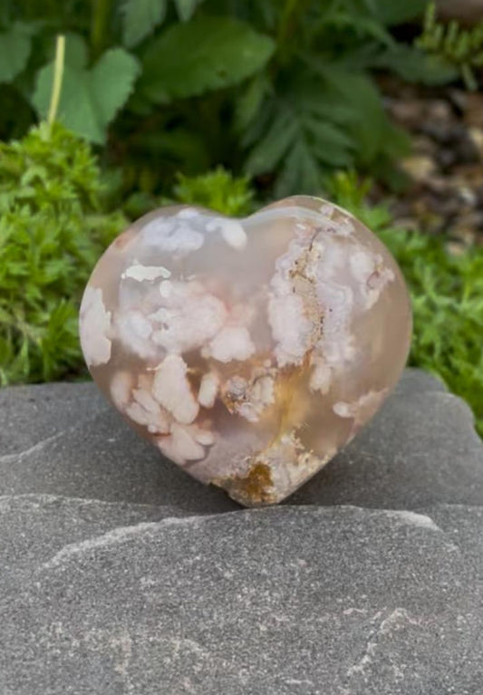 Flower Agate Heart