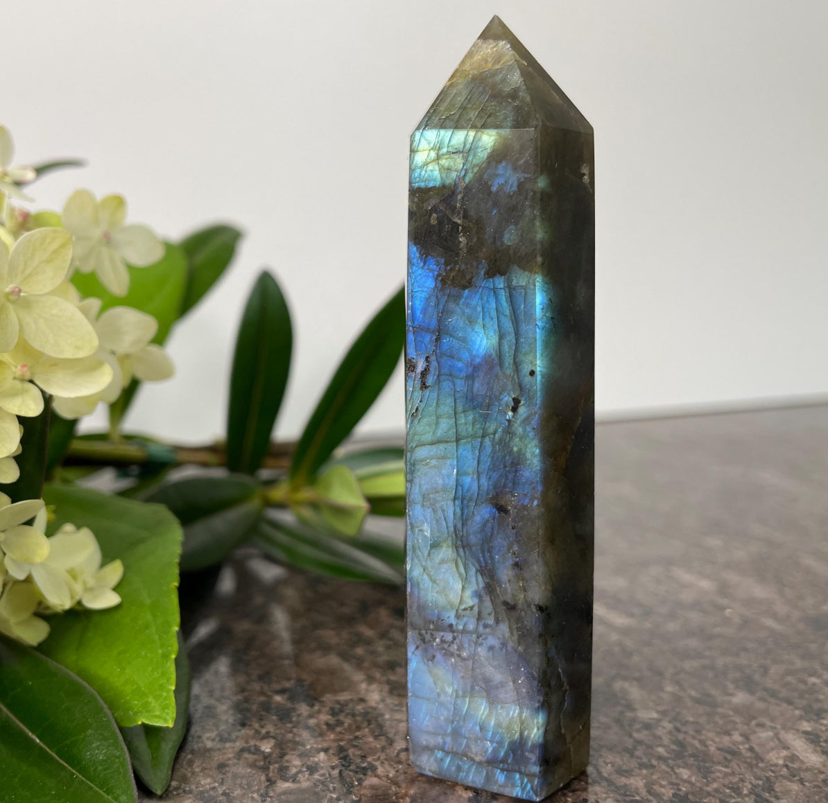 Labradorite Point Tower Crystal - spiritual healing