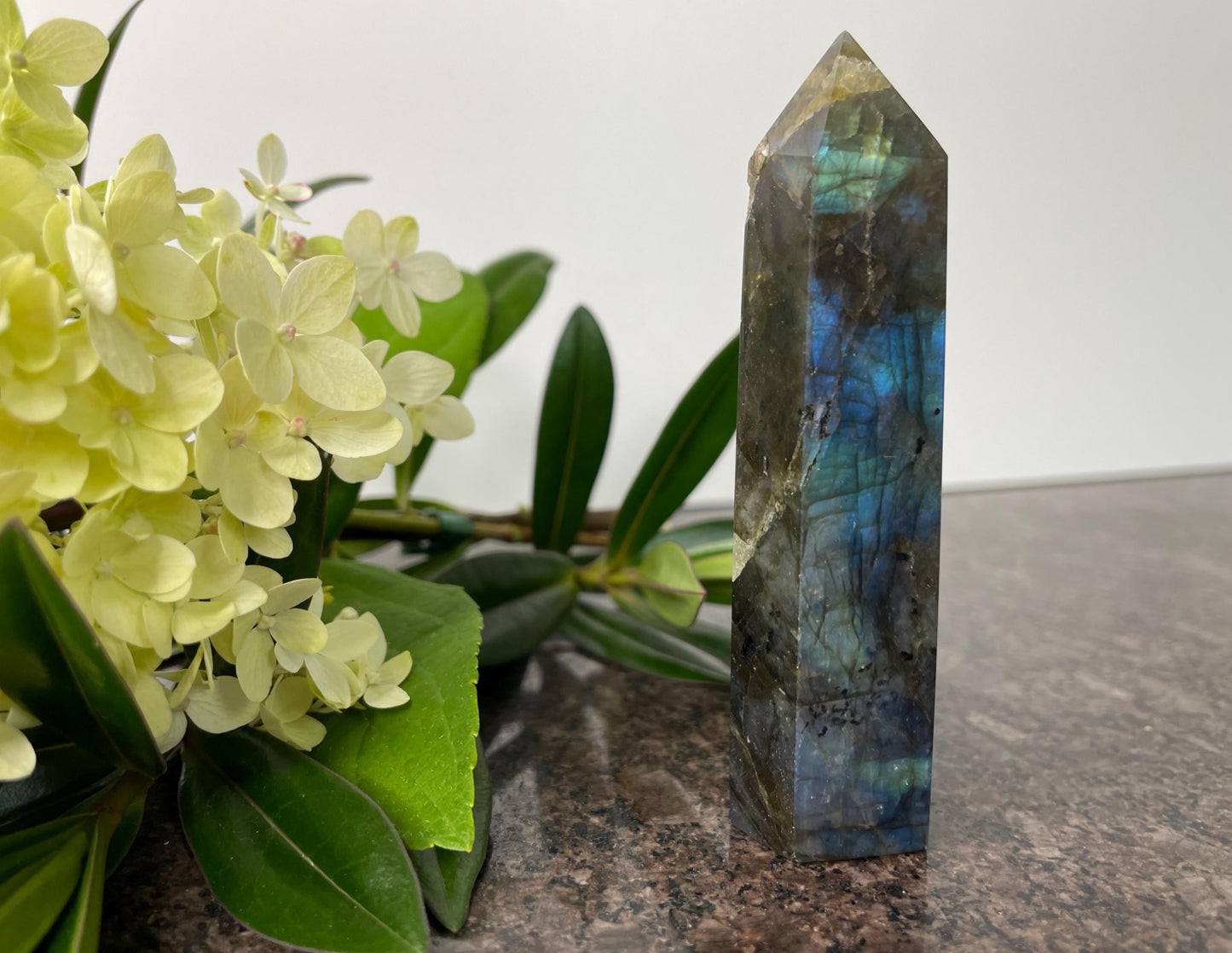 Labradorite Point Tower Crystal - spiritual healing