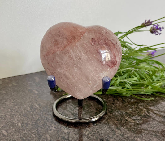 Large Fire Quartz Crystal Heart