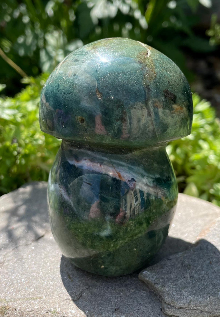 Ocean Jasper Crystal Mushroom