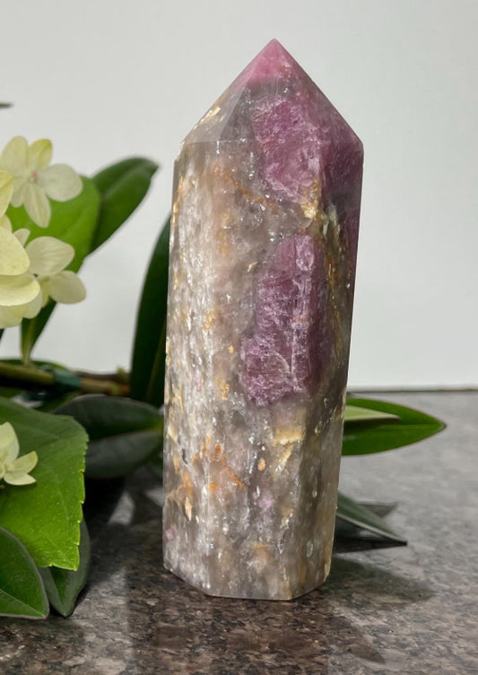 Pink Tourmaline Tower Point - spiritual healing