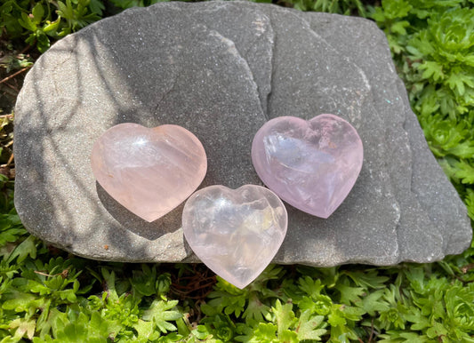 Rose Quartz pocket hearts