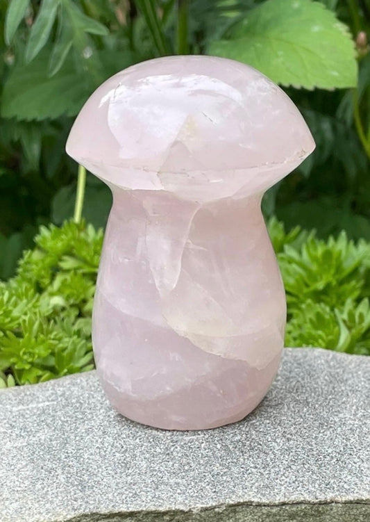 Rose Quartz Mushroom - spiritual healing