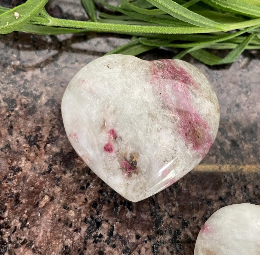Rubilite Crystal Pocket Hearts