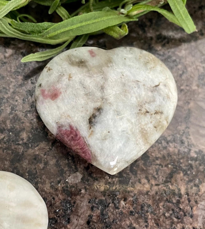 Rubilite Crystal Pocket Hearts