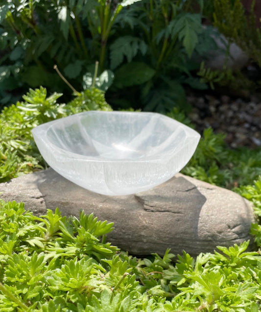 Selenite Hexagonal Bowl